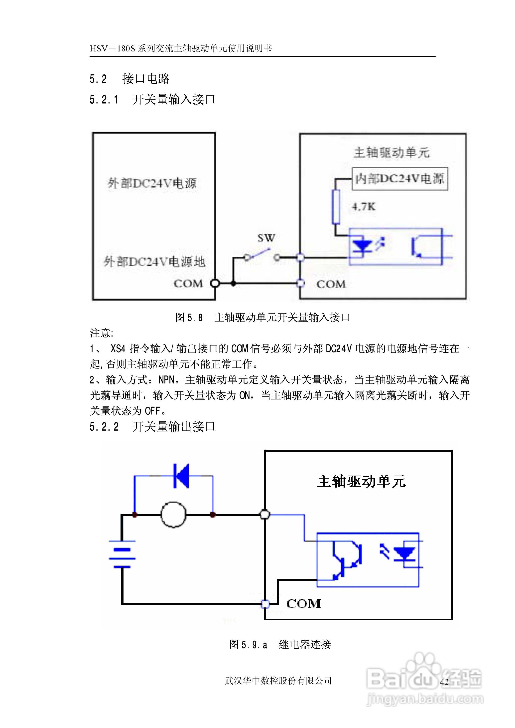 武汉华中数控HSV-180S系列交流主轴驱动单元使用说明书:[5]