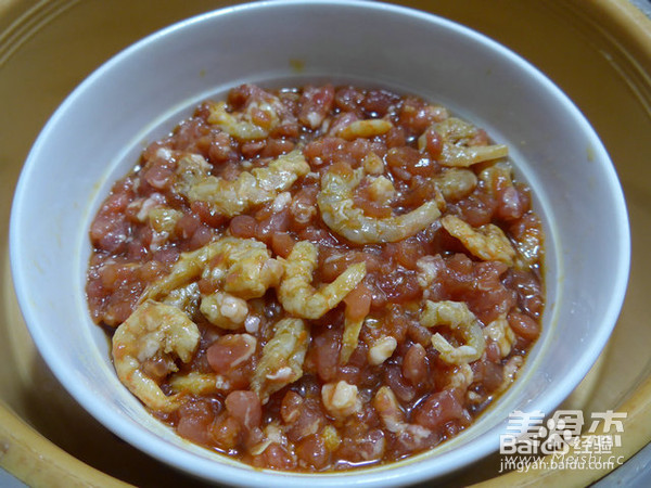 鸡蛋开洋蒸肉末