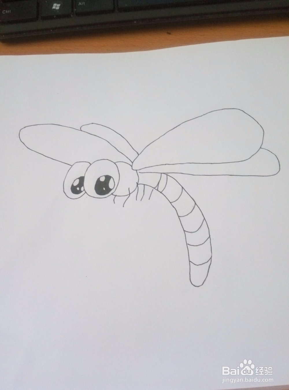 如何快速画一只蜻蜓