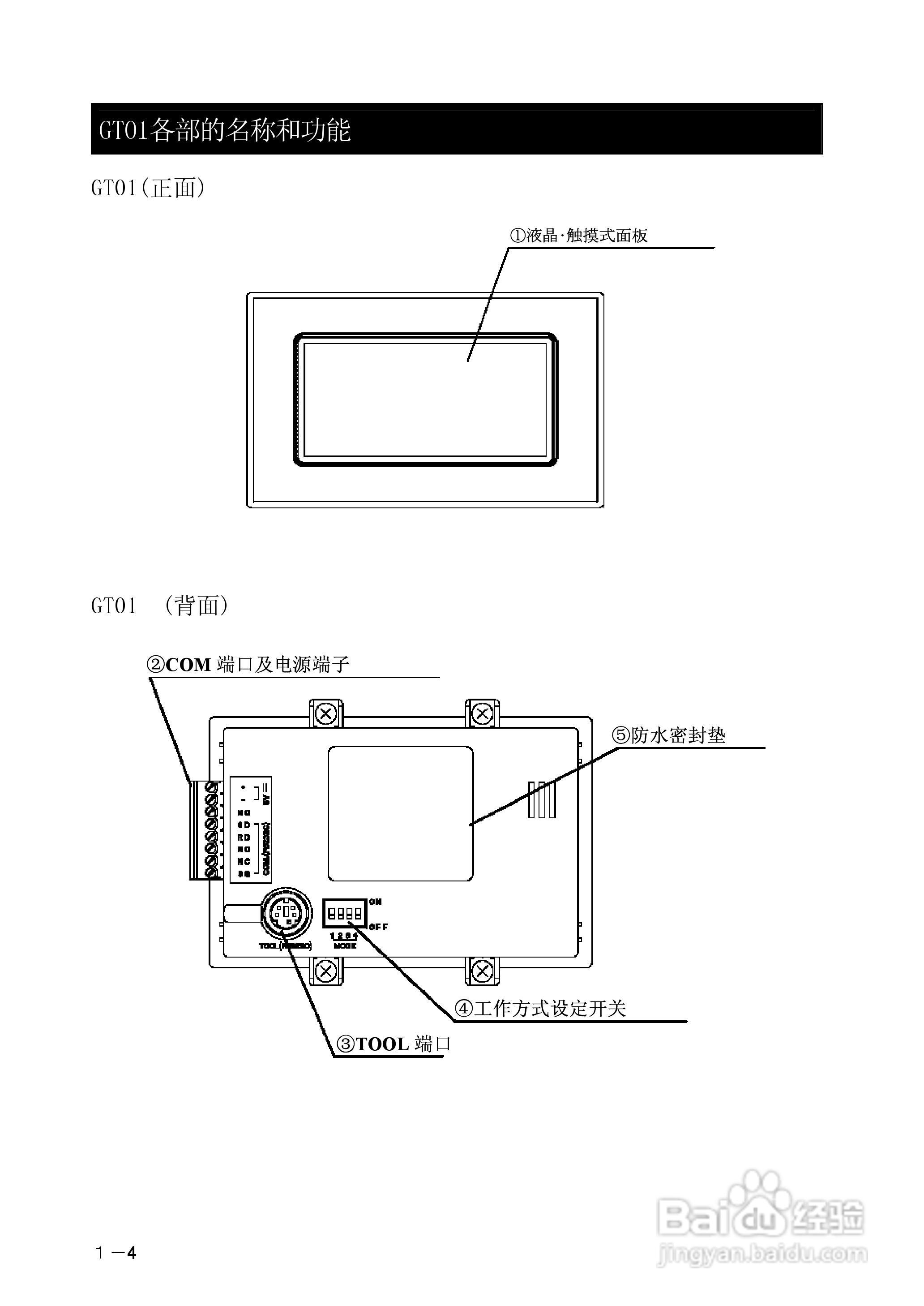 Panasonic GT01 可编程智能操作面板说明书:[2]