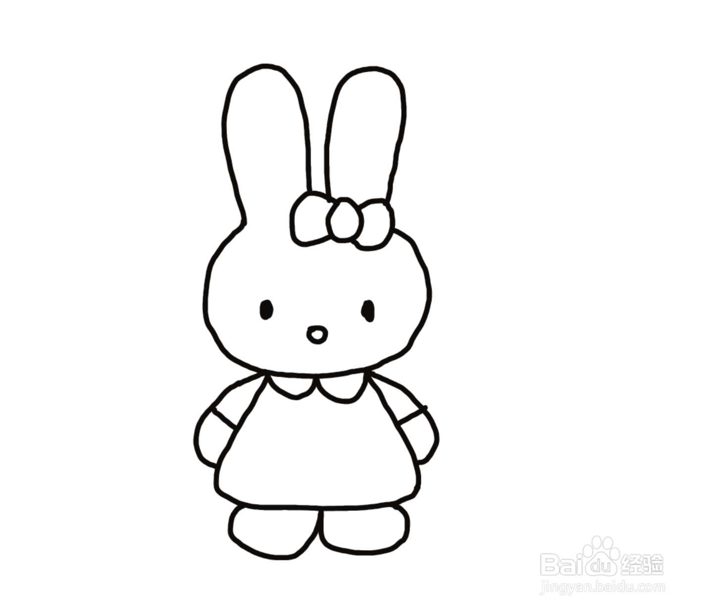 怎么画彩色简笔画兔子?