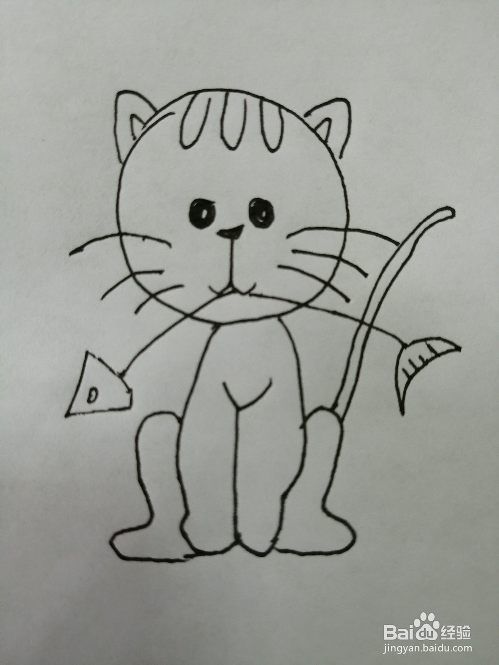 爱吃鱼的小猫咪怎么画