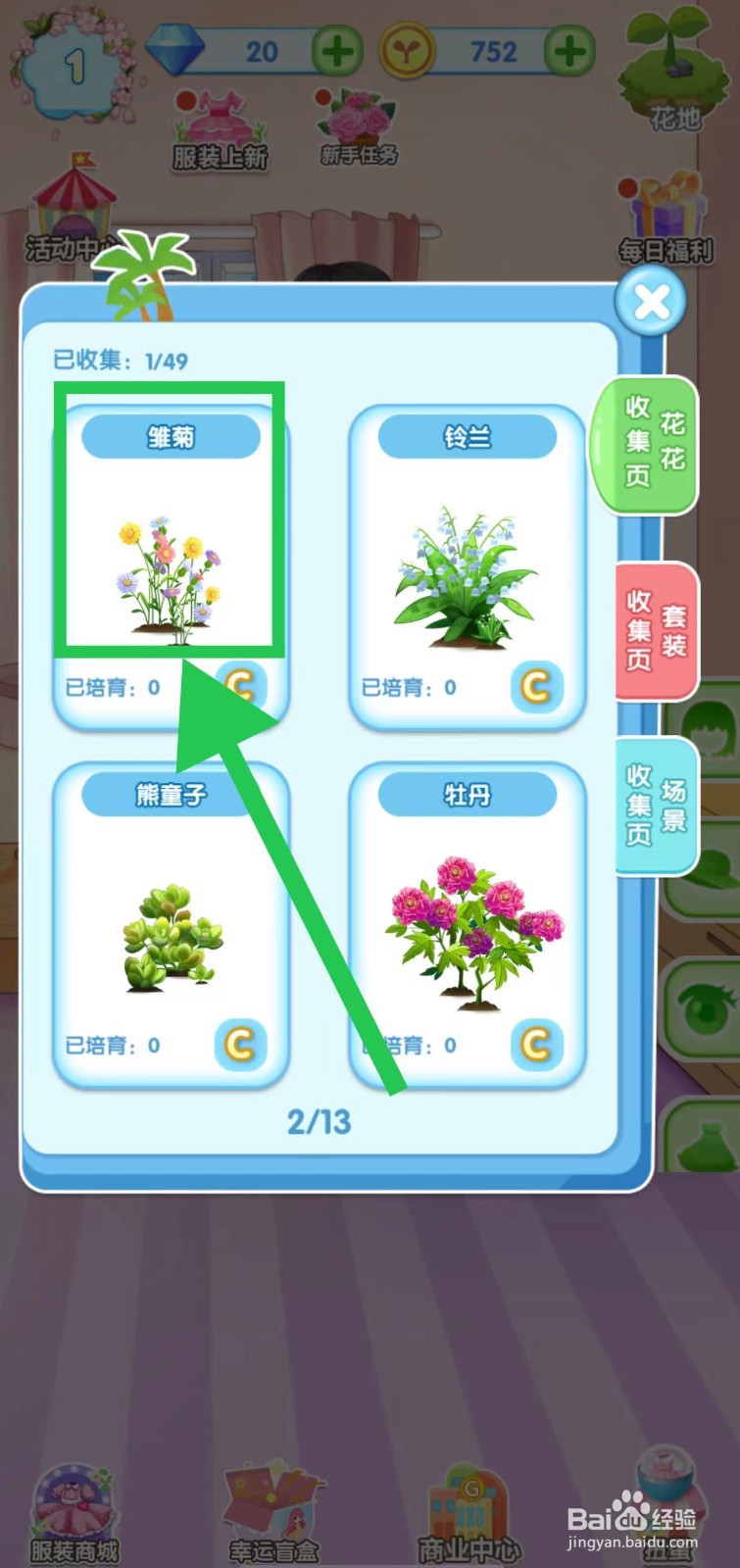 花花姑娘之魔法花园怎么查看雏菊的生长速度