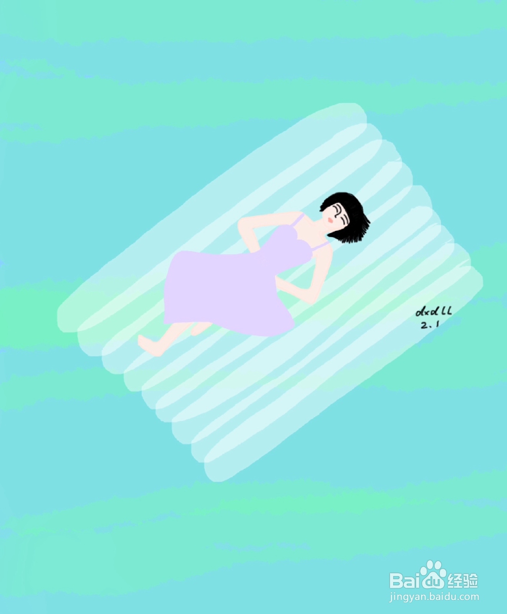 dxdll手绘之度假女孩