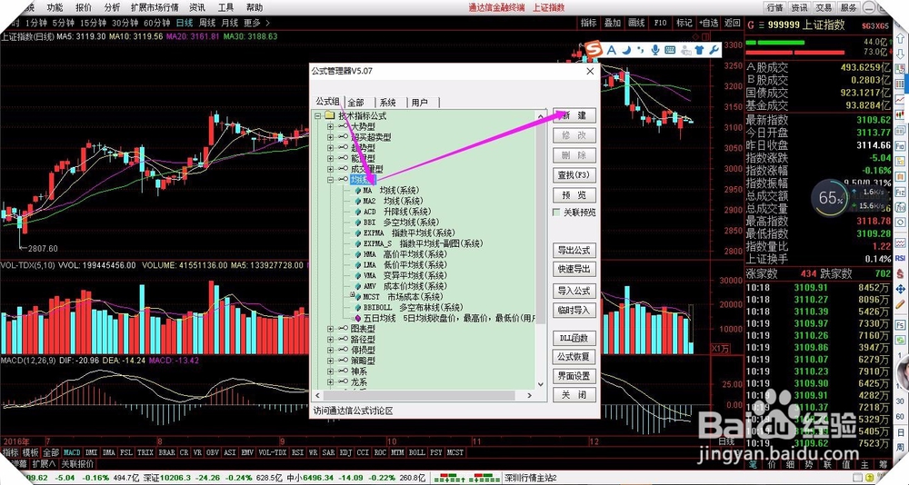 通达信MA简单移动平均数函数讲解