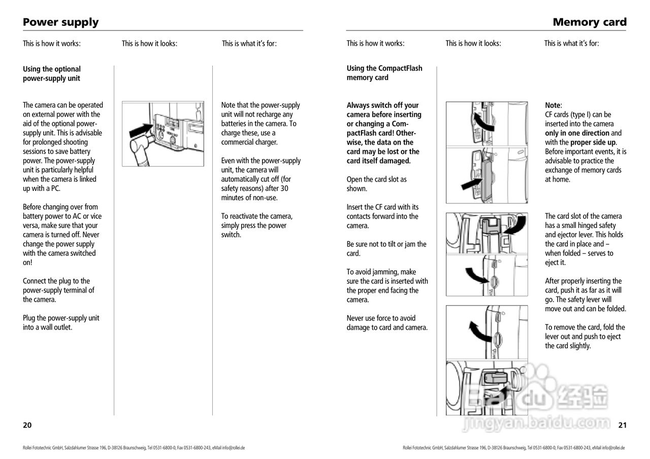 Rollei d33 com型数码相机说明书:[2]