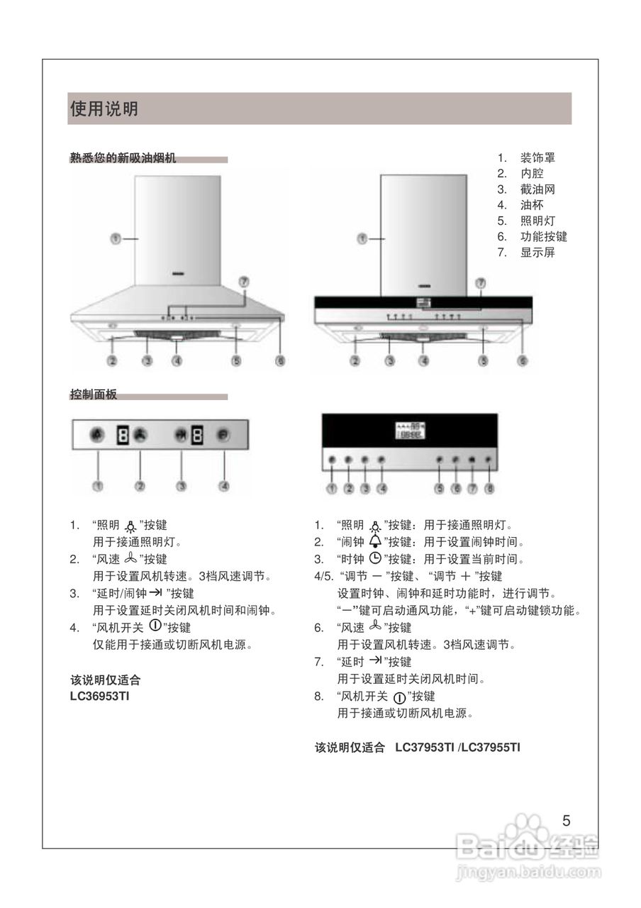 西门子lc3693ti欧式吸油烟机使用安装说明书:[1]