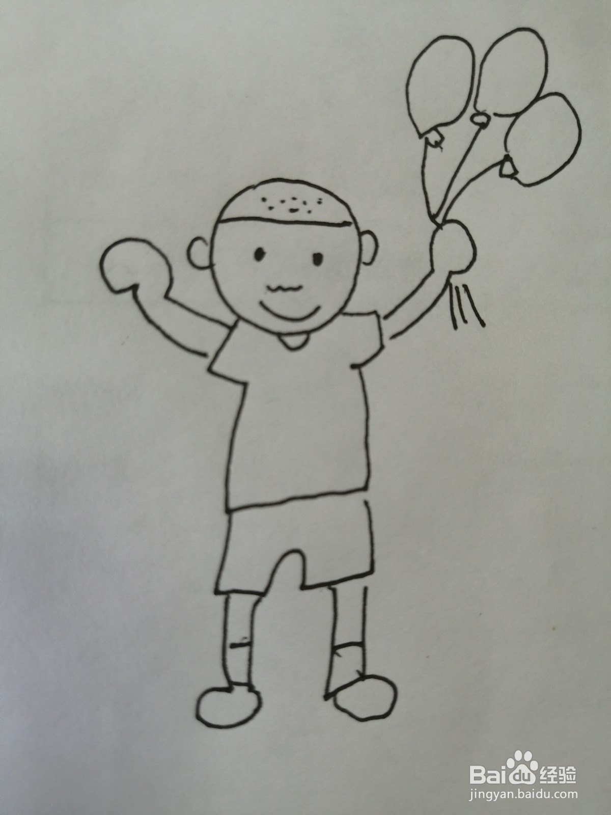 <b>拿着气球的小男孩怎么画</b>