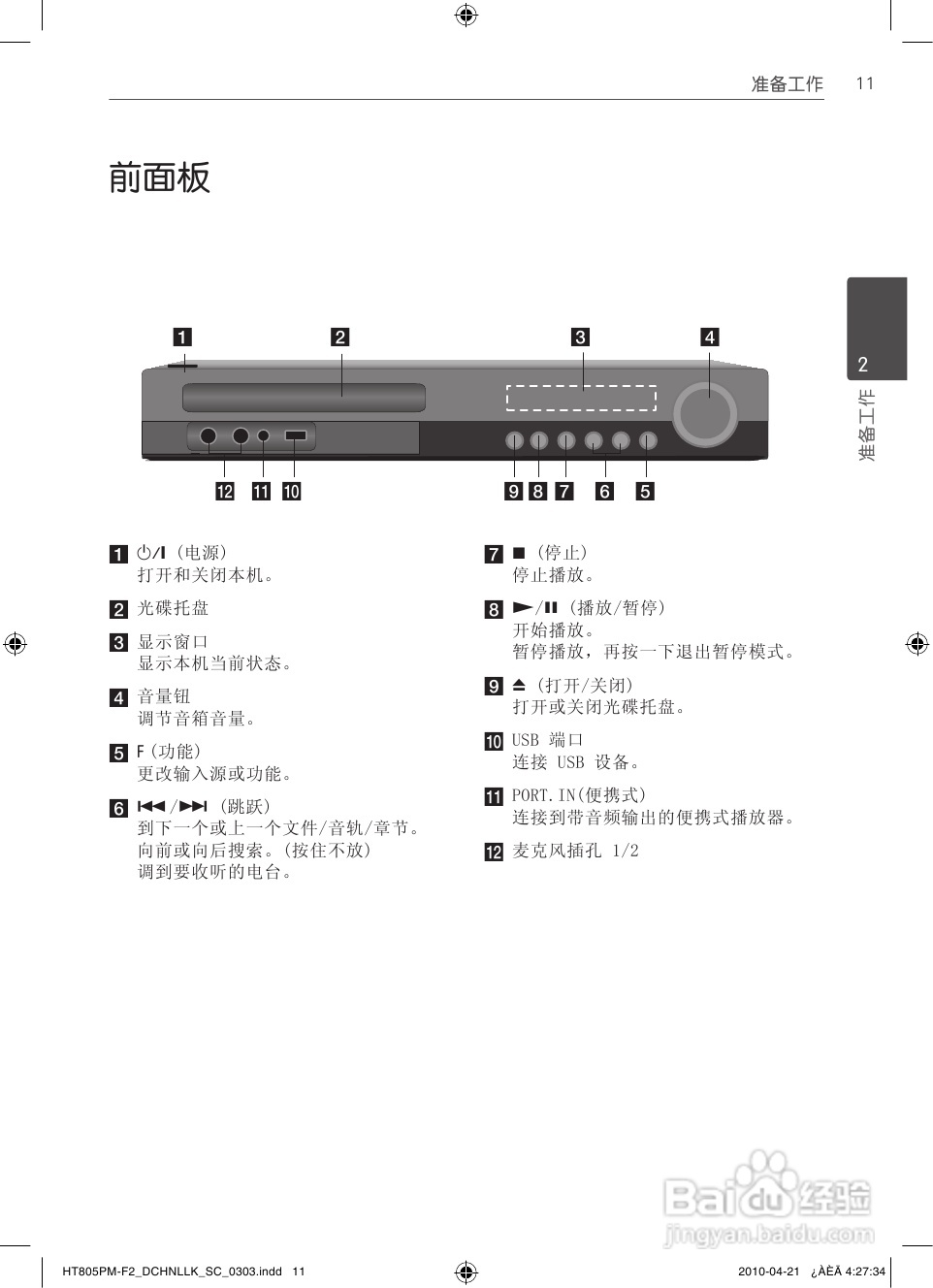 LG HT805PM家庭影院使用说明书:[1]