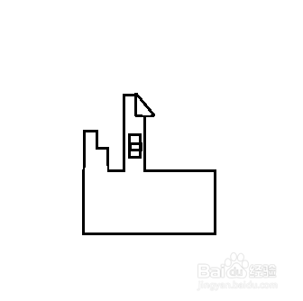 简笔画-如何画城堡的简笔画