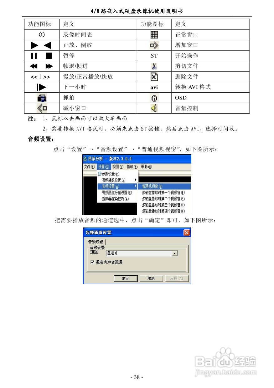 7604ED-NA4/8路嵌入式数字硬盘像机使用说明书:[3]