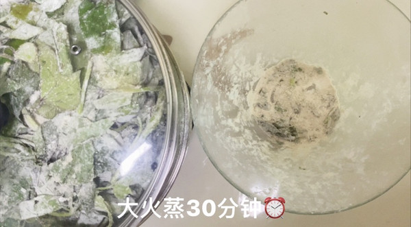 荞麦面蒸红薯叶