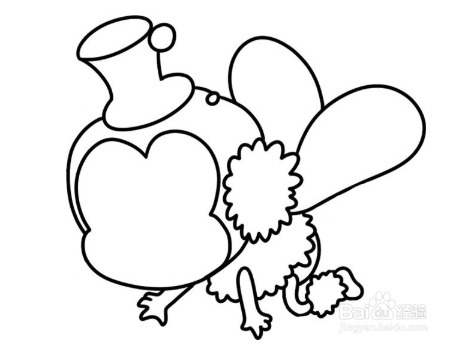 简笔画：长鼻子的小象和小蜜蜂绘画步骤