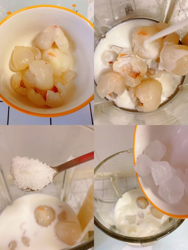 荔枝牛奶西米露