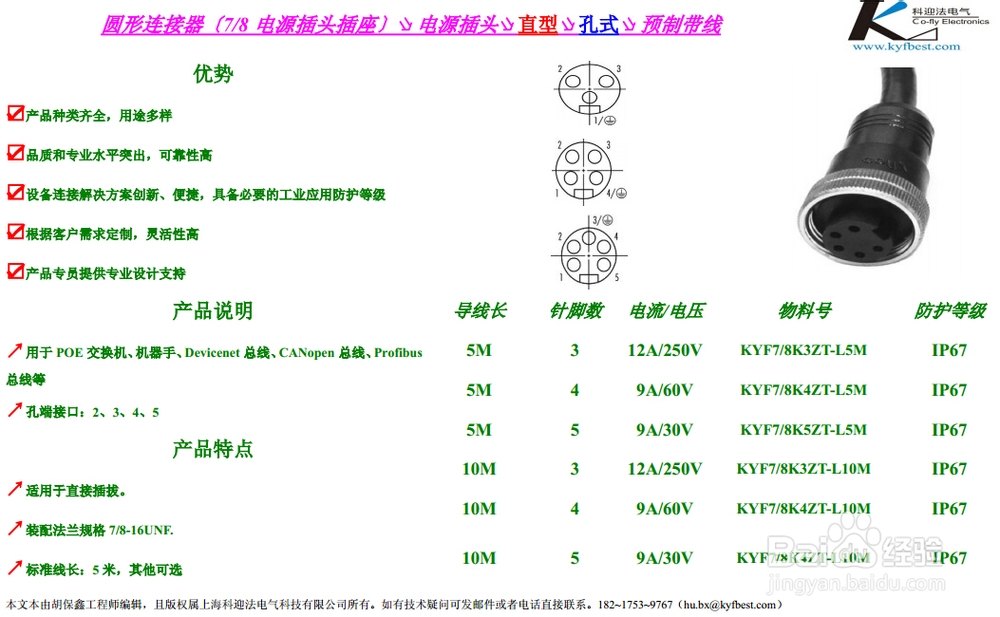 7/8连接器插头三大性能
