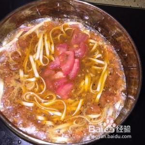 番茄手擀面制作过程