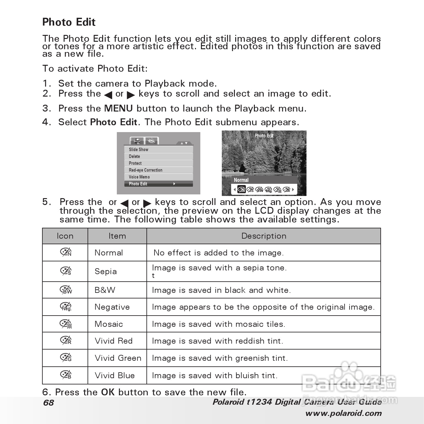 宝丽来Polaroid t1234数码相机使用说明书:[7]