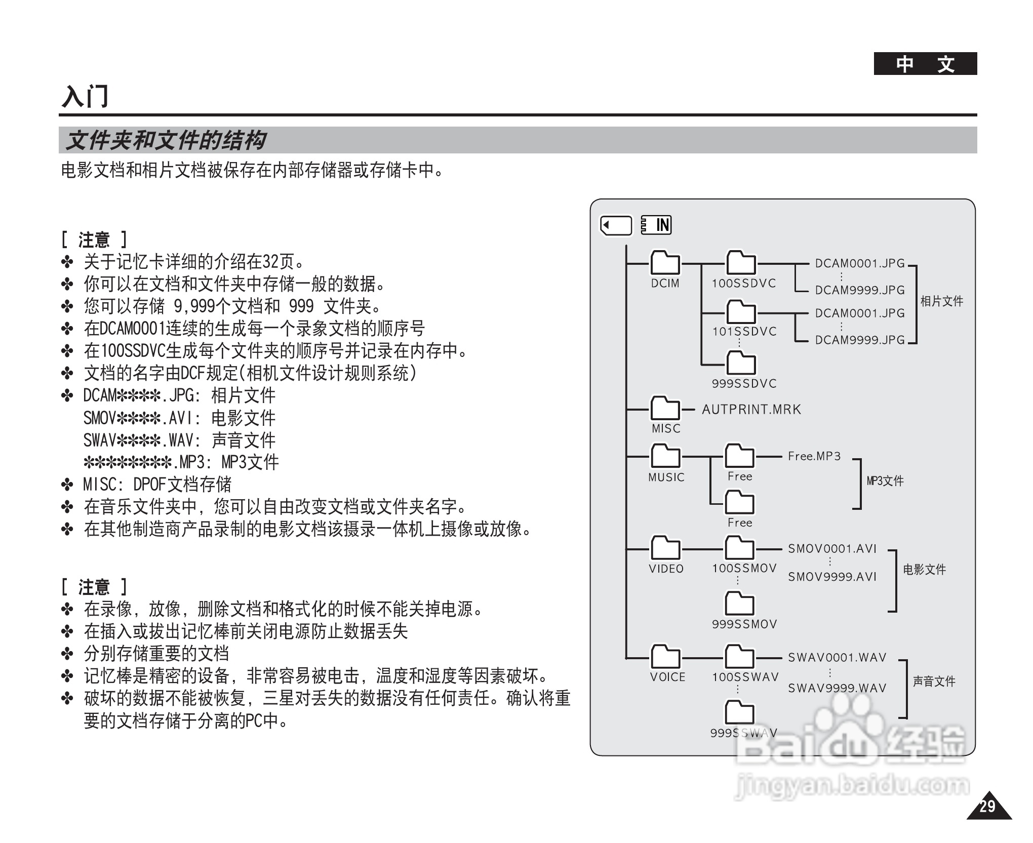 三星VP-MM11S(BL)摄录一体机使用说明书:[3]