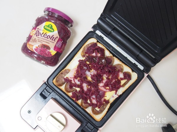 红椰菜三明治的制作方法