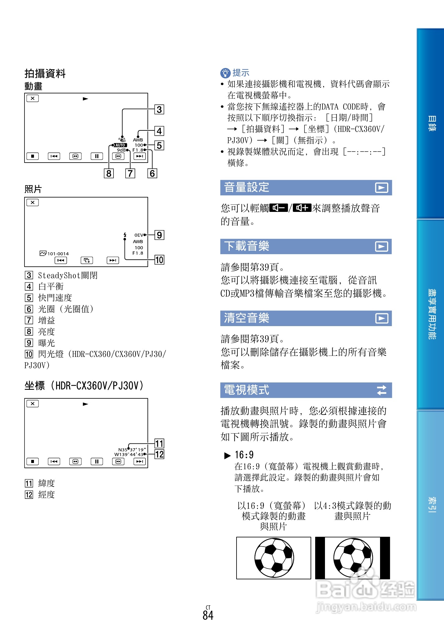 SONY HDR-CX360摄像机说明书:[9]