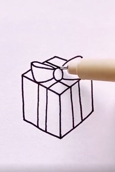 育儿简笔画礼物盒怎么画