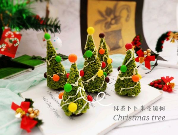 抹茶卜卜米圣诞树#令人羡慕的圣诞大餐#