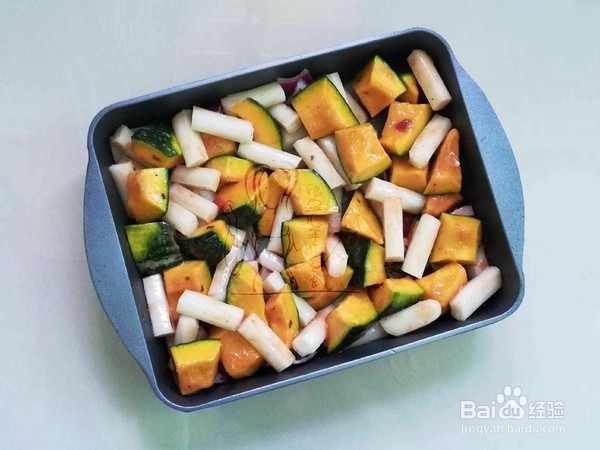 南瓜年糕烤鸡腿制作方法