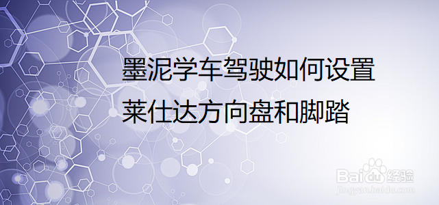 墨泥学车驾驶如何设置莱仕达方向盘和脚踏