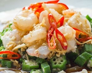 清爽的虾仁拌秋葵怎么做