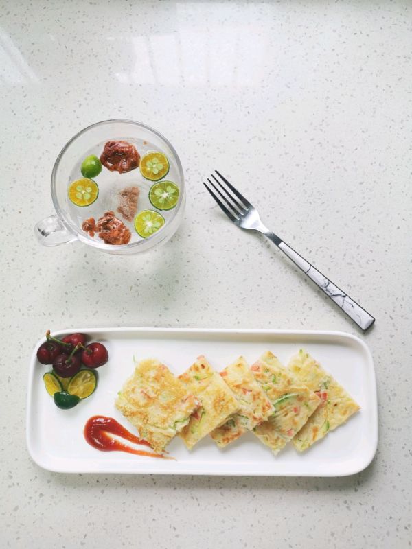 西葫芦火腿蛋饼