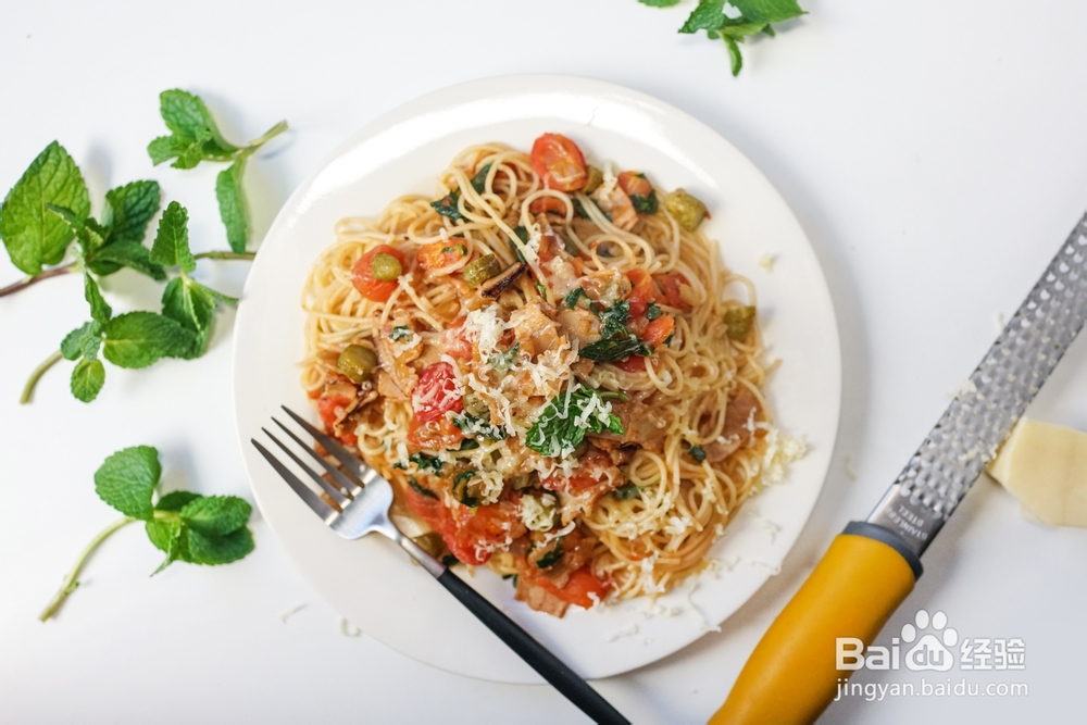 小孩子超喜欢的培根酸豆薄荷天使面