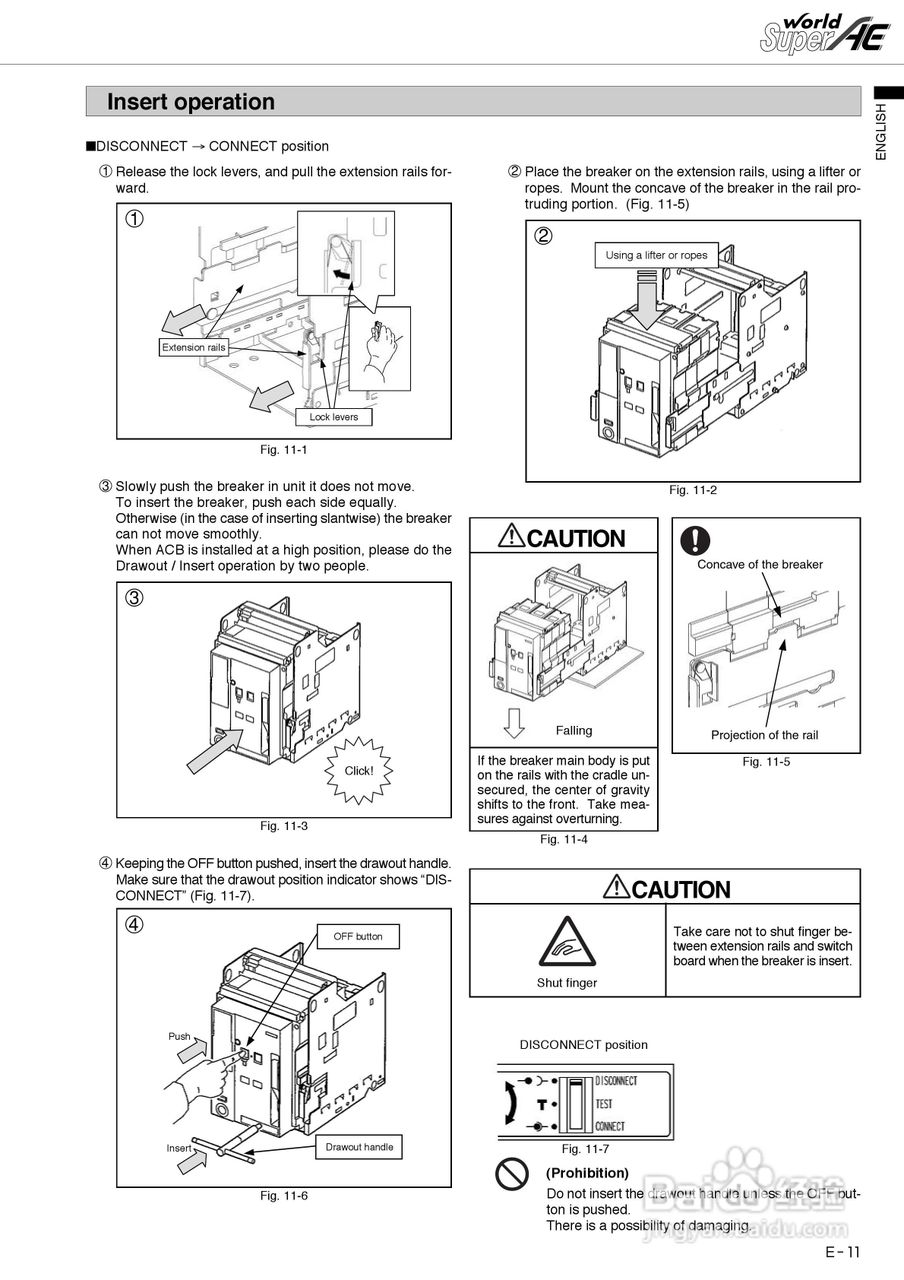 三菱 Type AE-SW低压空气断路器使用说明书:[2]