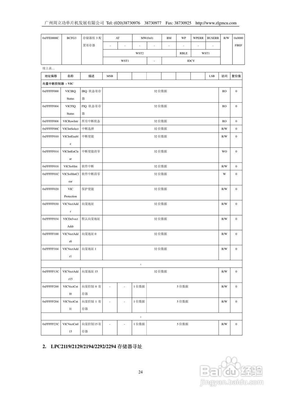 周立功LPC2119微控制器使用说明书:[3]