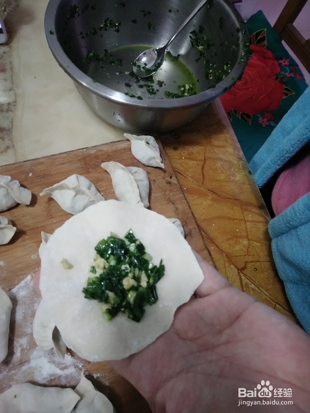 盒子饺子的包法