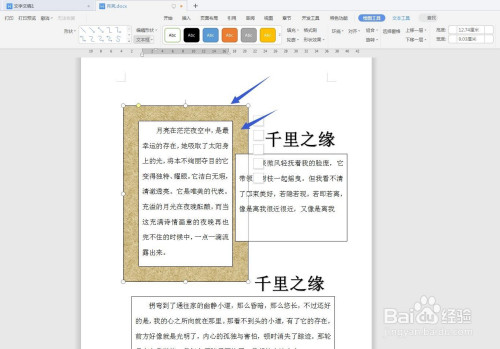 wps软件文字版怎么将文字按版块排版?