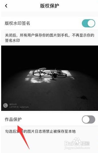 LOFTER怎么开启作品保护