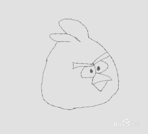 简笔画愤怒的小鸟是怎么画的