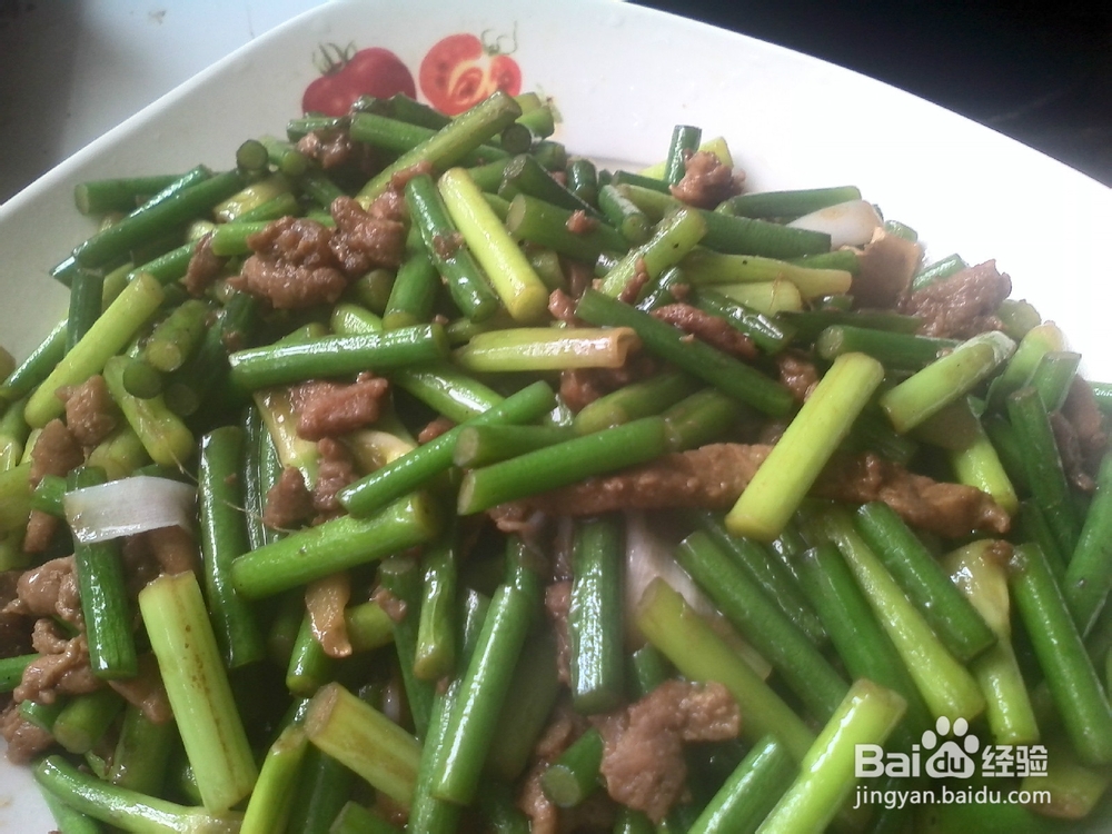 蒜苔炒肉丝的家常做法&蒜苔吃法