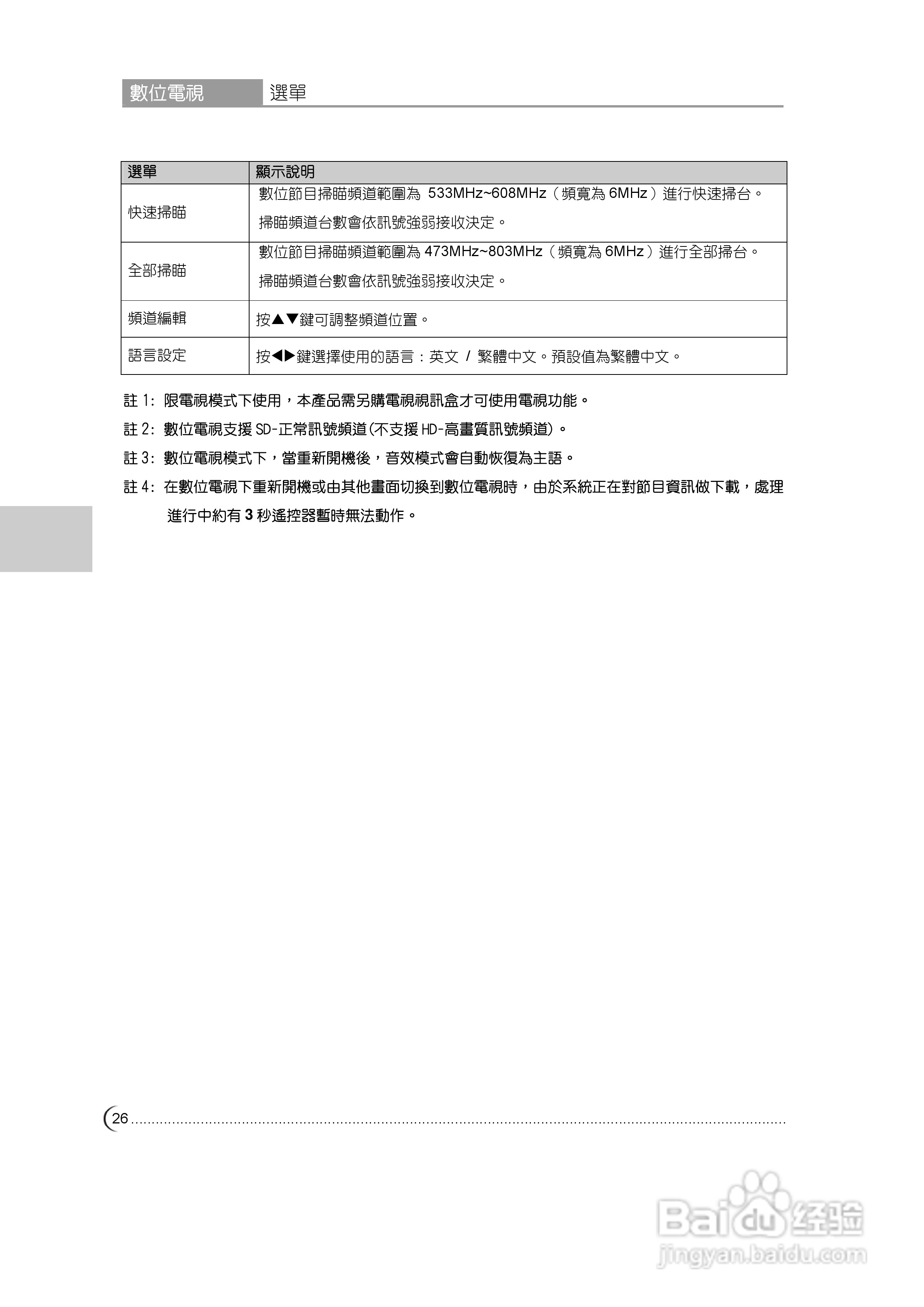 奇美多媒体液晶显示器TL-42V7000D型使用说明书:[3]