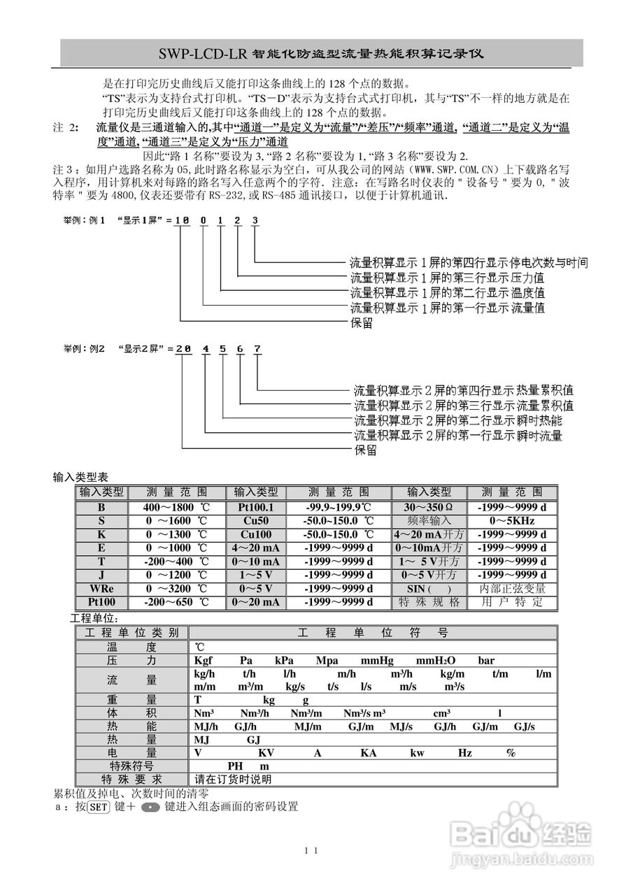 昌晖SWP-LCD-LR流量记录仪（带防盗）说明书:[2]