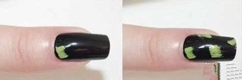 简单法式美甲DIY 闪烁霓虹美甲教程图解