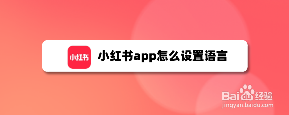 小红书app怎么设置语言