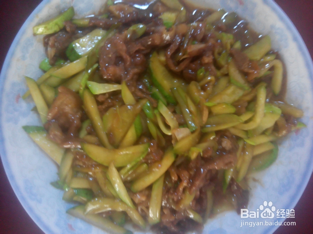 牛肉爆炒黄瓜丝