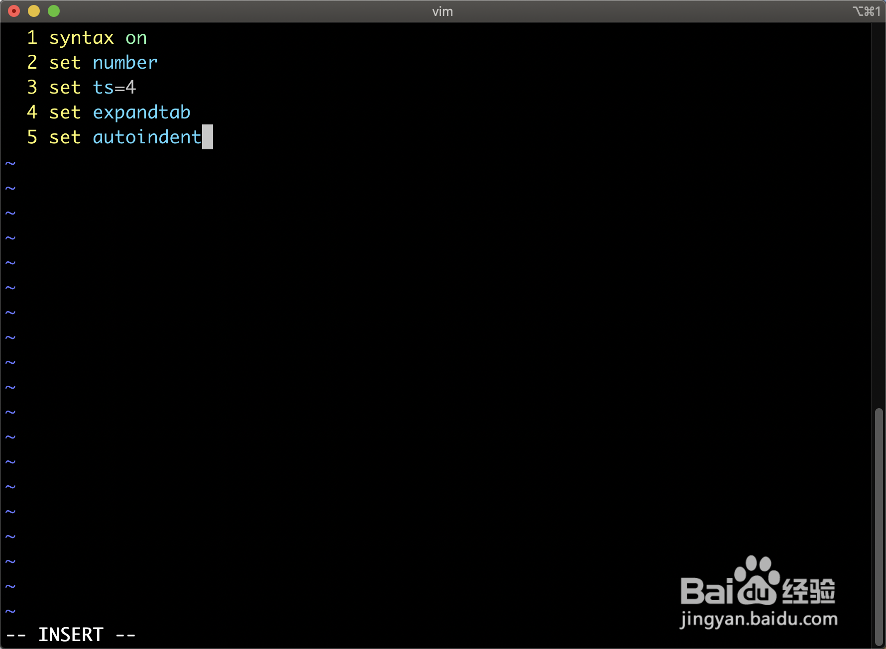 如何设置vim编辑器tab为4个空格