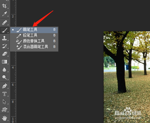 PSCC 怎样绘制图像中的落叶