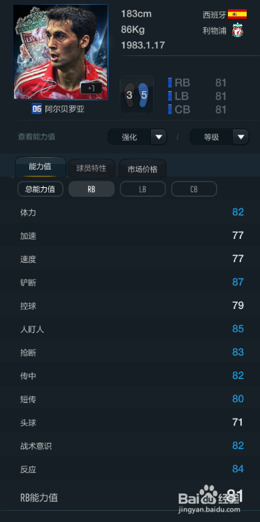 FIFA OL3新版利物浦球员推荐(替补上篇)