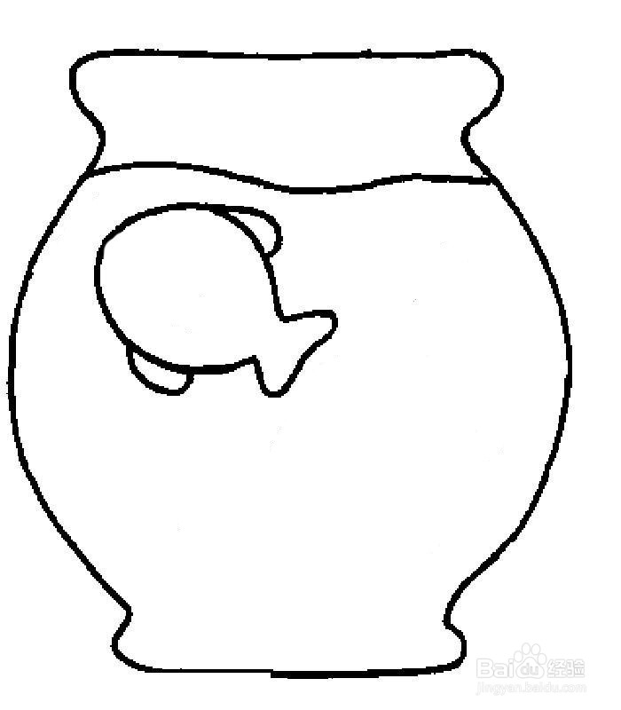 简笔画-鱼缸怎么画