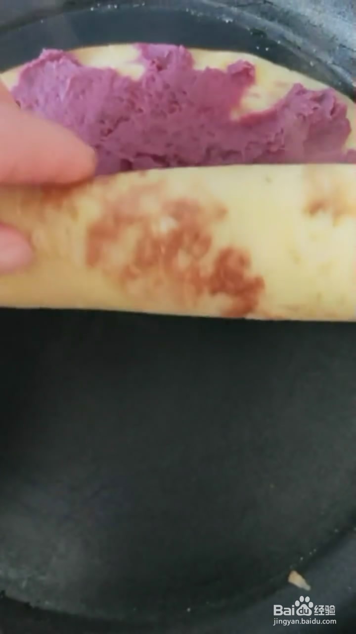 如何制作紫薯鸡蛋卷
