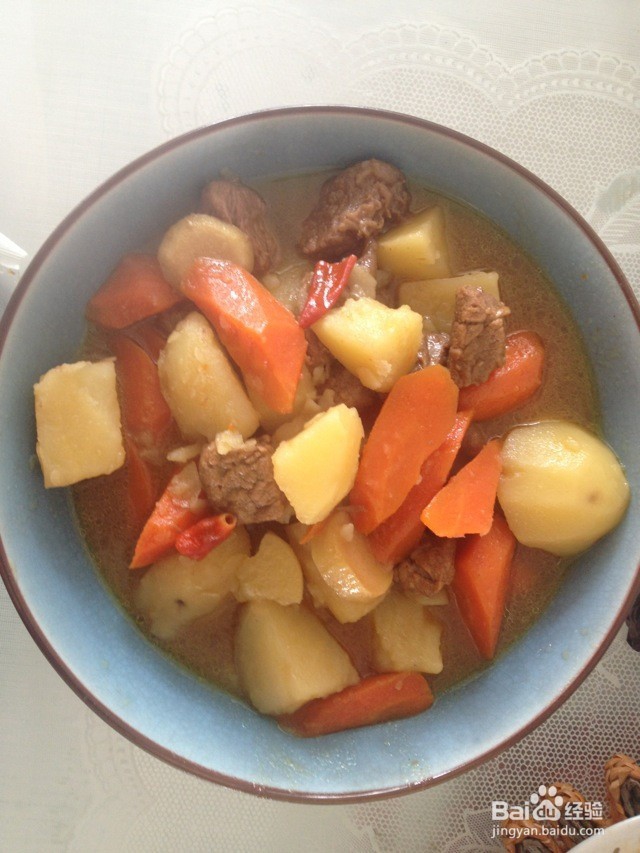 萝卜炖牛肉汤的制作方法