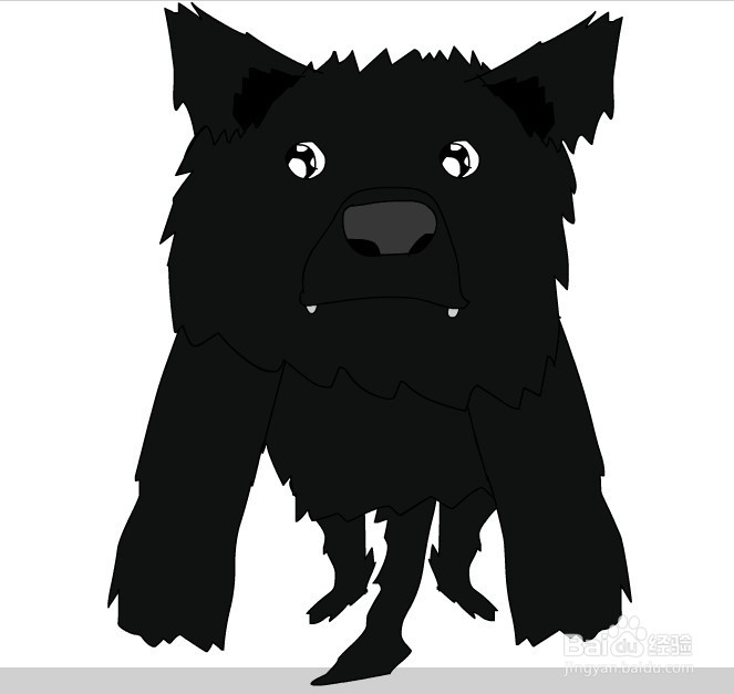 flash绘制一只黑色的小狗